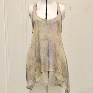 TOPSHOP sheer silk racerback tank